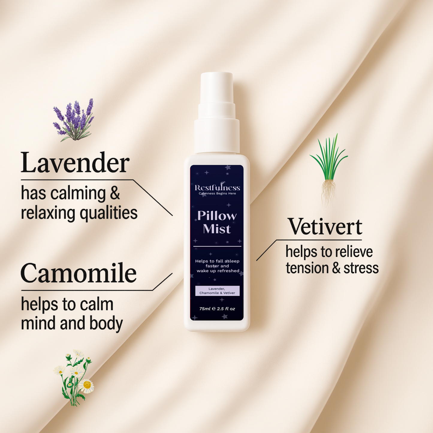 Spray calmante para almohadas